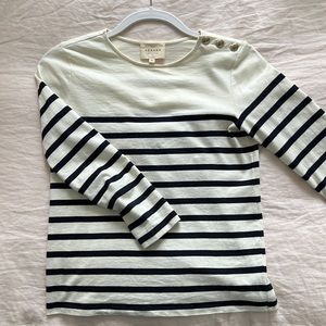 Sezane Striped Loic Long Sleeve Top